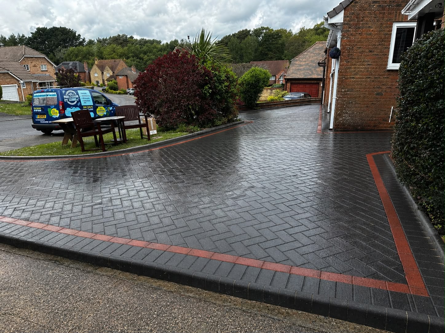Block paving driveway restoration